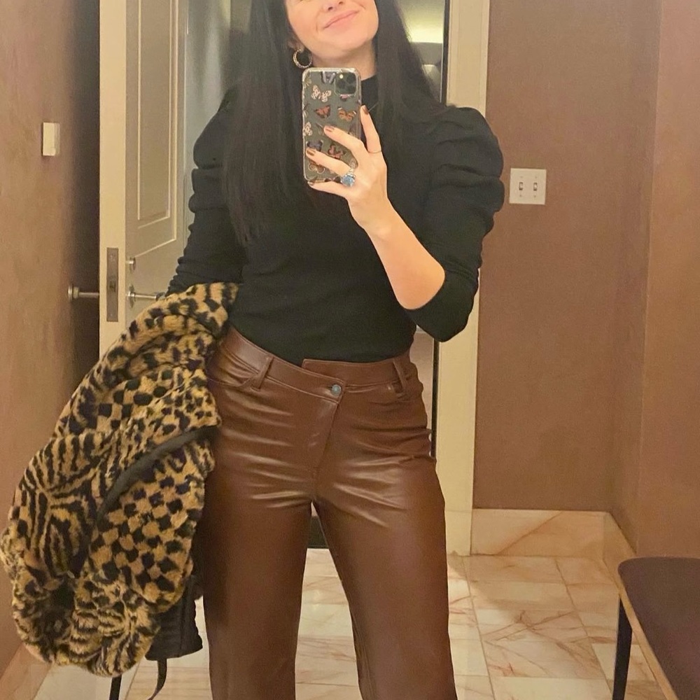 Abercrombie Red size 28/6 Leather Pants